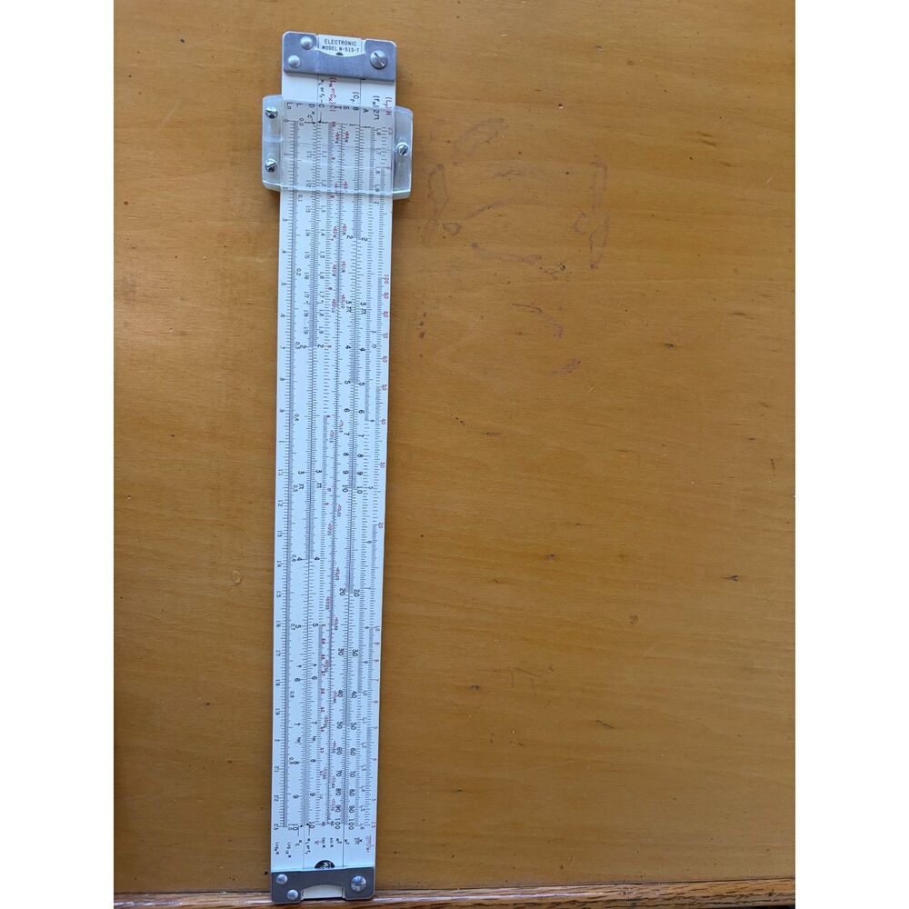 Vintage MCM Atomic Age Engineer Architect Pickett N515-T Slide Ruler With Case